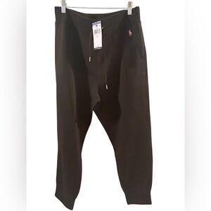 Ralph Lauren Brown Joggers with Pockets & Logo